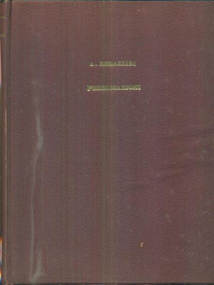 Raccolta di Pubblicazioni - A. Regazzini - copertina