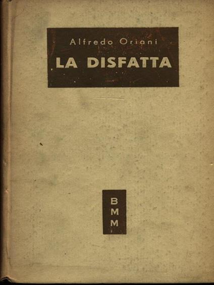 La disfatta - Alfredo Oriani - copertina
