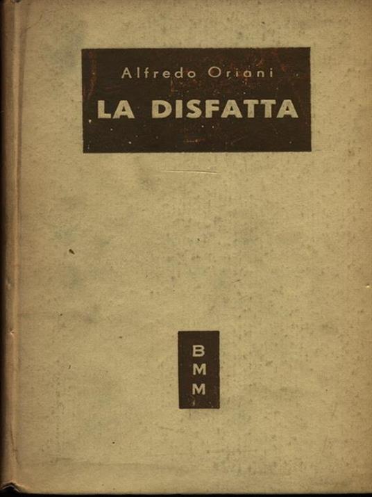 La disfatta - Alfredo Oriani - copertina