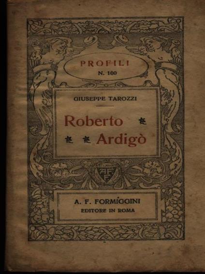 Roberto Ardigò - Giuseppe Tarozzi - copertina