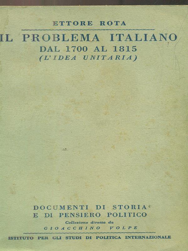 Il problema italiano dal 1700 al 1815