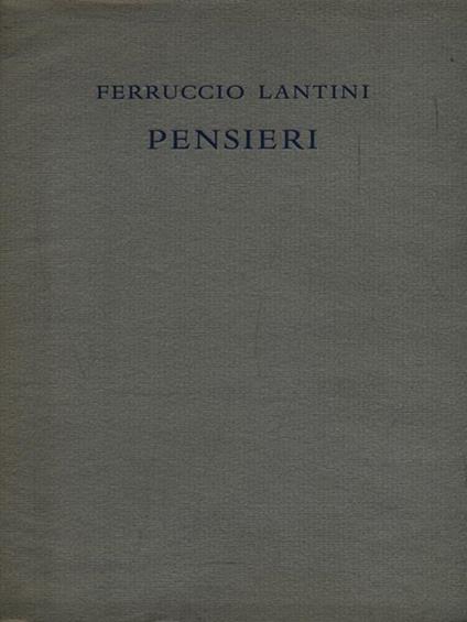 Pensieri - Ferruccio Lantini - copertina