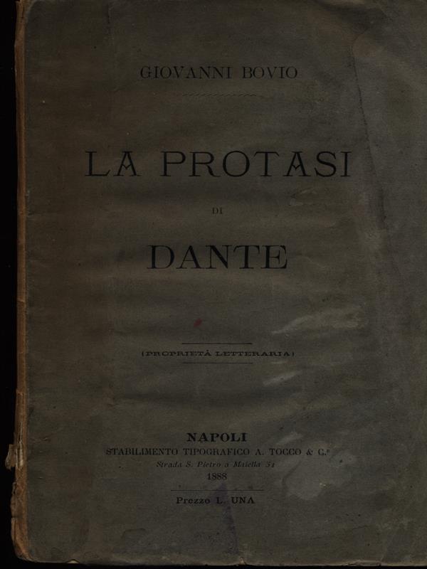 La protasi di Dante