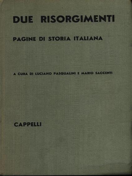 Due Risorgimenti - Luciano Pasqualini - copertina