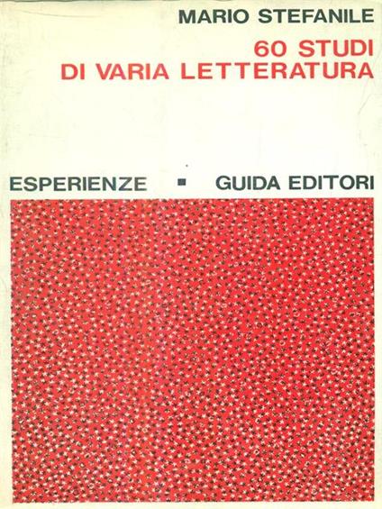 60 studi di varia letteratura - Mario Stefanile - copertina