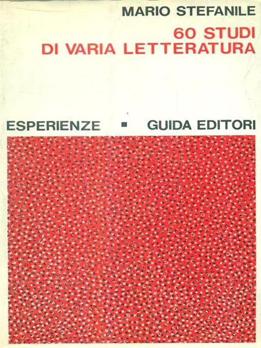 60 studi di varia letteratura - Mario Stefanile - copertina