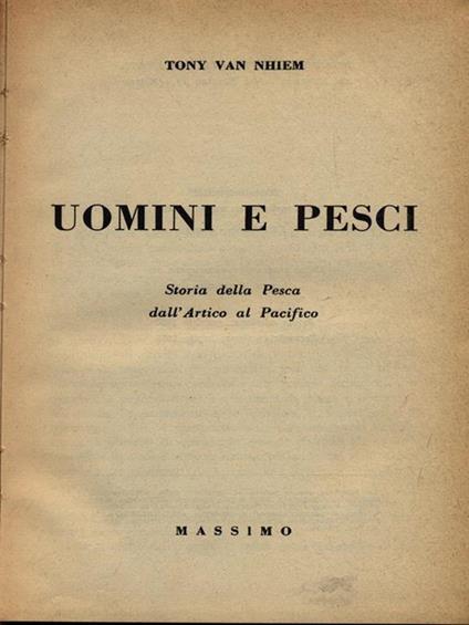 Uomini e pesci - Tony Van Thiem - copertina