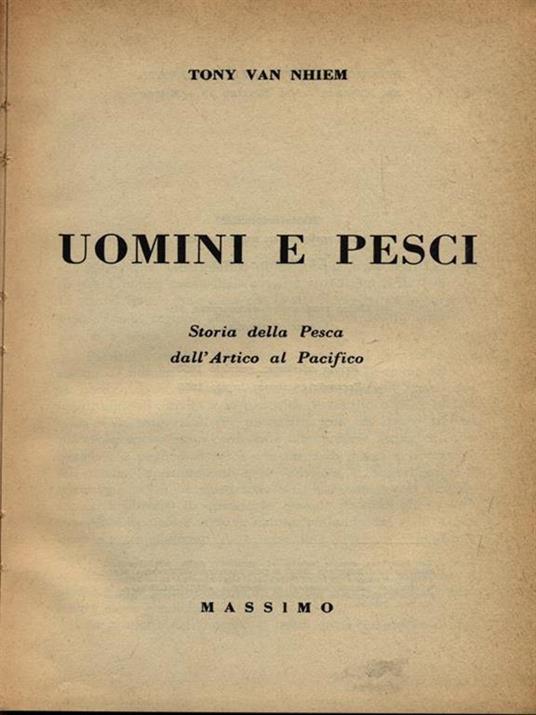 Uomini e pesci - Tony Van Thiem - copertina