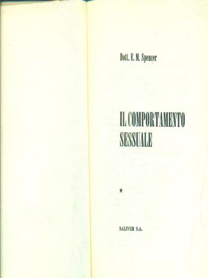 Il comportamento sessuale II - copertina