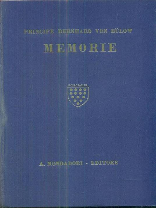 Memorie II - Bernhard von Bülow - copertina