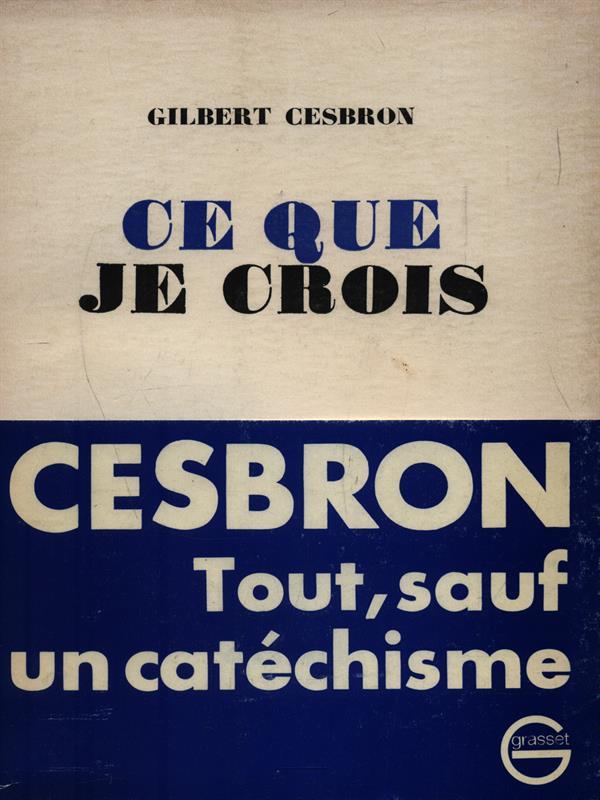 Ce que je crois