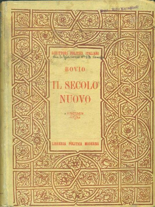 Il secolo Nuovo - Giovanni Bovio - copertina