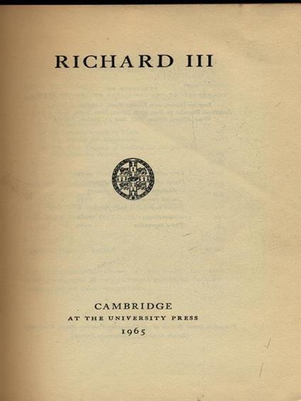Richard III - William Shakespeare - copertina
