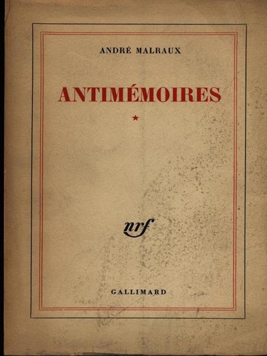 Antimemories - André Malraux - copertina