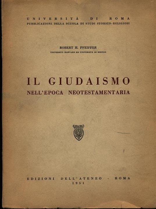 Il giudaismo nell'epoca neotestamentaria - copertina