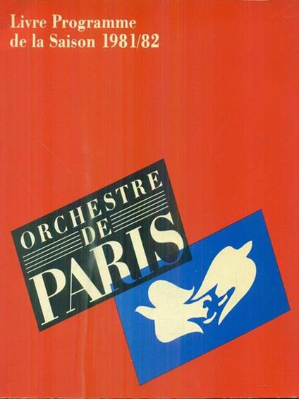 Livre Programme de la saison 1981/82 Orchestre de Paris - copertina