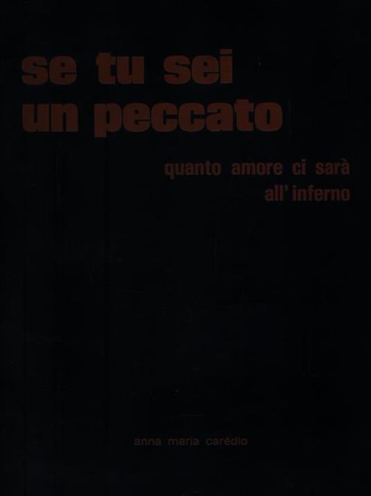 Se tu sei un peccato - Anna Maria Caredio - copertina