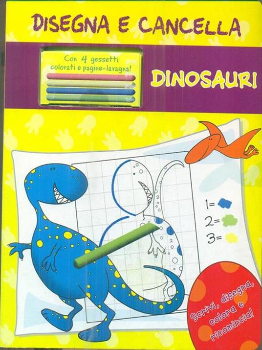 Disegna e cancella Dinosauri - copertina