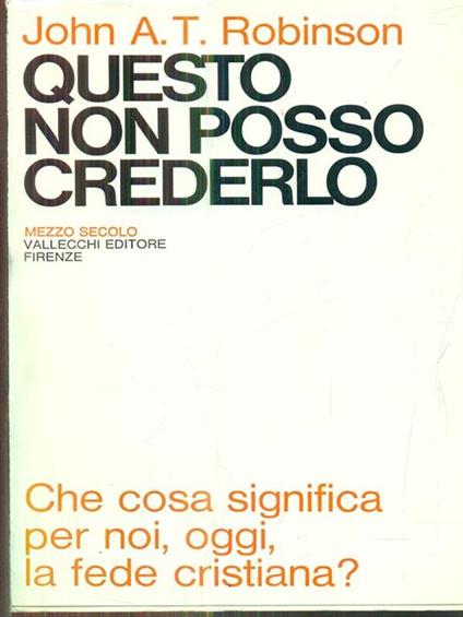 Questo non posso crederlo - copertina