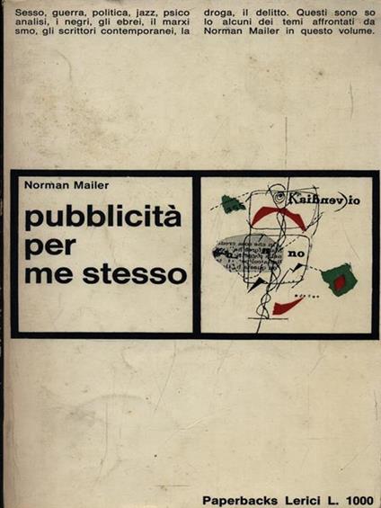 Pubblicità per me stesso - Norman Mailer - copertina