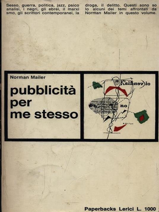 Pubblicità per me stesso - Norman Mailer - copertina