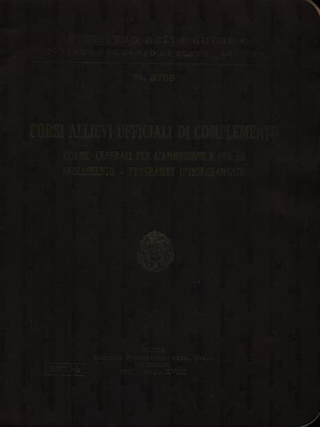 Corsi allievi ufficiali di complemento - copertina