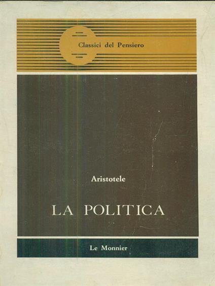 La politica - Aristotele - copertina