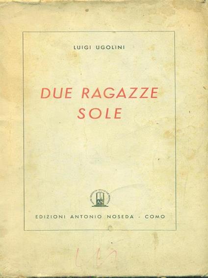 Due ragazze sole - Luigi Ugolini - copertina
