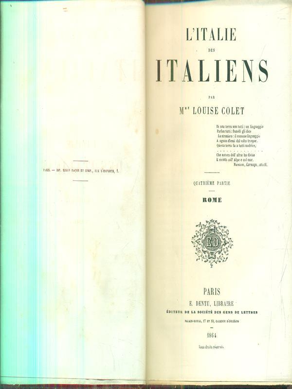 L' Italie des italiens quatrieme partie