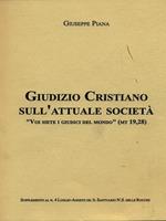 Giudizio cristiano sull'attuale società