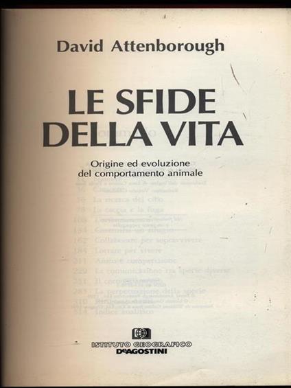 Le sfide della vita - David Attenborough - copertina