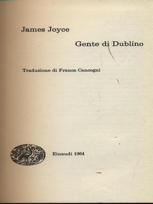 Gente di Dublino - James Joyce - copertina