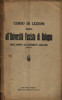Corso di Lezioni tenute all'Università di Bologna. Anno Accademico 1925-1926 - 2