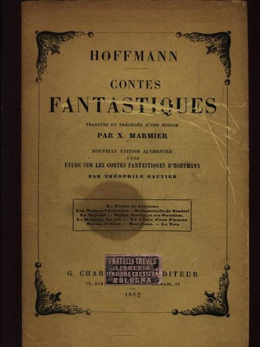 Contes Fantastiques - Ernst T. Hoffmann - copertina
