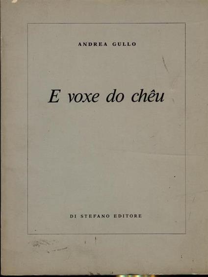 E voxe do cheu - Andrea Gullo - copertina