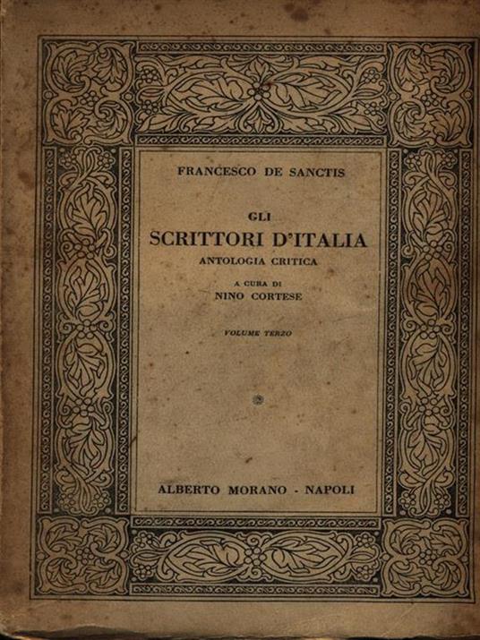 Gli scrittori d'Italia - Francesco De Sanctis - copertina