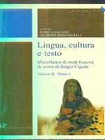 Lingua, cultura e testo vol II tomo I