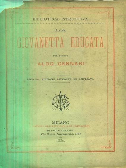 La giovanetta educata - Aldo Gennari - copertina