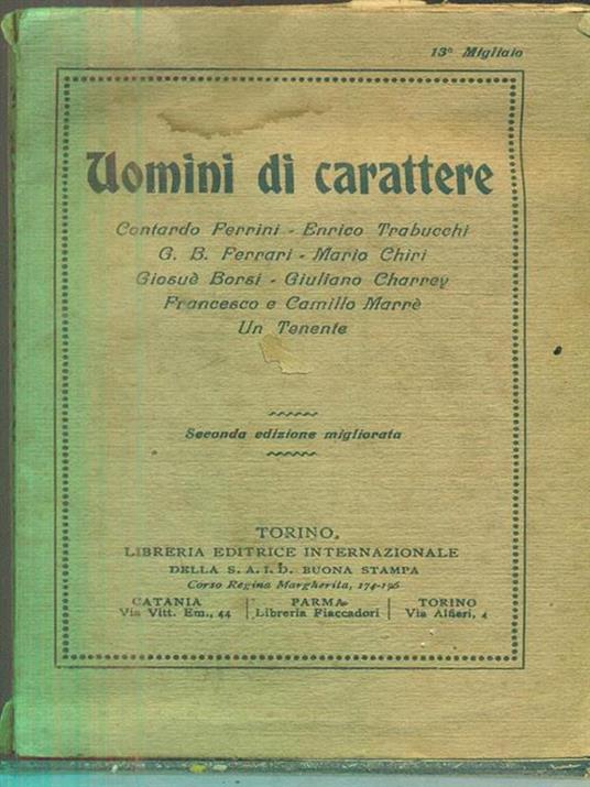 Uomini di carattere - copertina