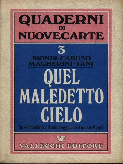 Quel maledetto cielo - copertina