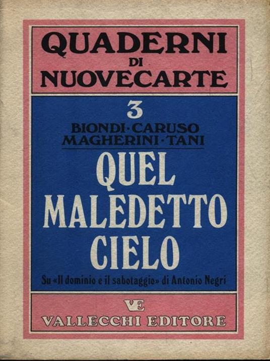 Quel maledetto cielo - copertina
