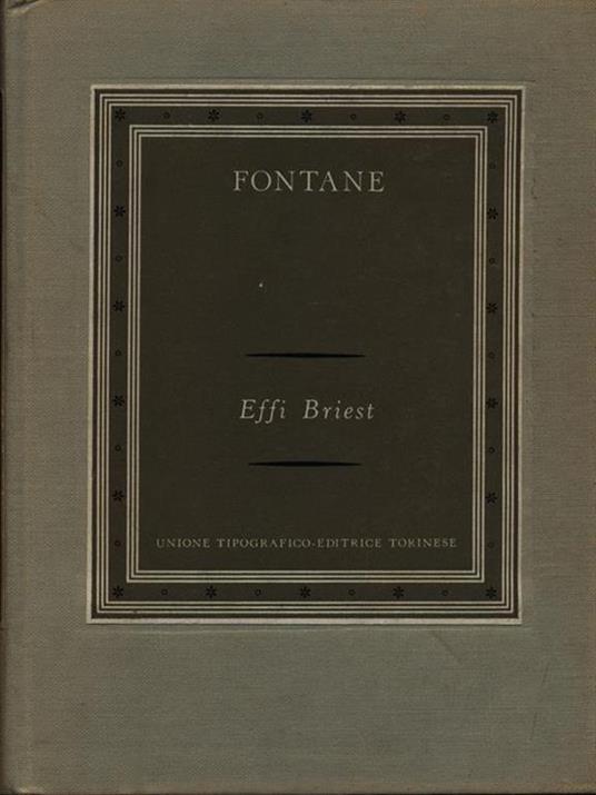 Effi Briest - Theodor Fontaine - copertina