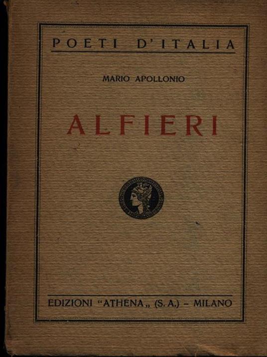 Alfieri - Mario Apollonio - copertina