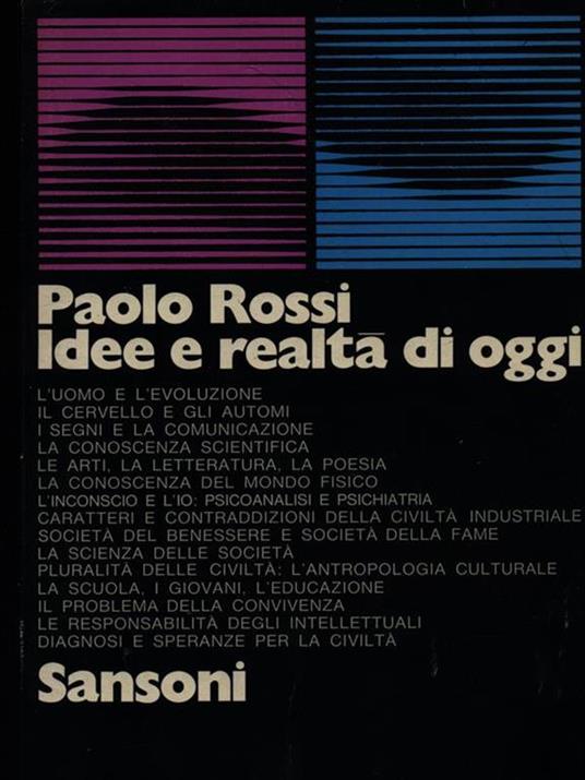 Idee e realtà di oggi - Paolo Rossi - copertina