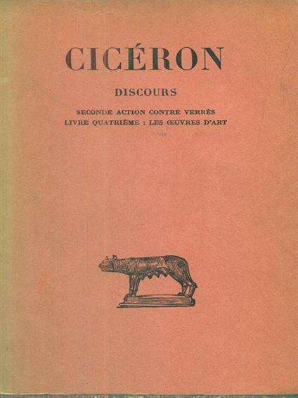 Discours tome V - M. Tullio Cicerone - copertina