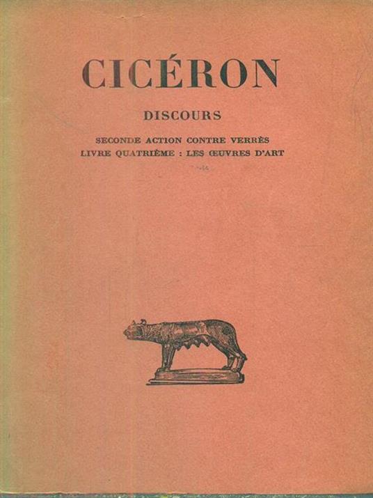 Discours tome V - M. Tullio Cicerone - copertina