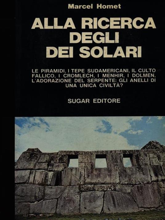 Alla ricerca dei solari - Marcel Homet - copertina