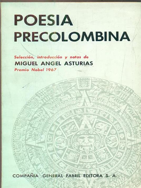 Poesia precolombina - Miguel A. Asturias - copertina