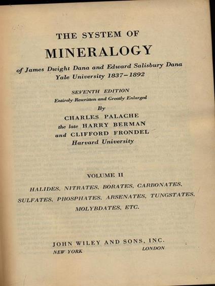 The system of mineralogy vol. II - copertina