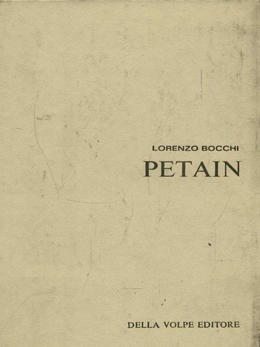 Petain - Lorenzo Bocchi - copertina
